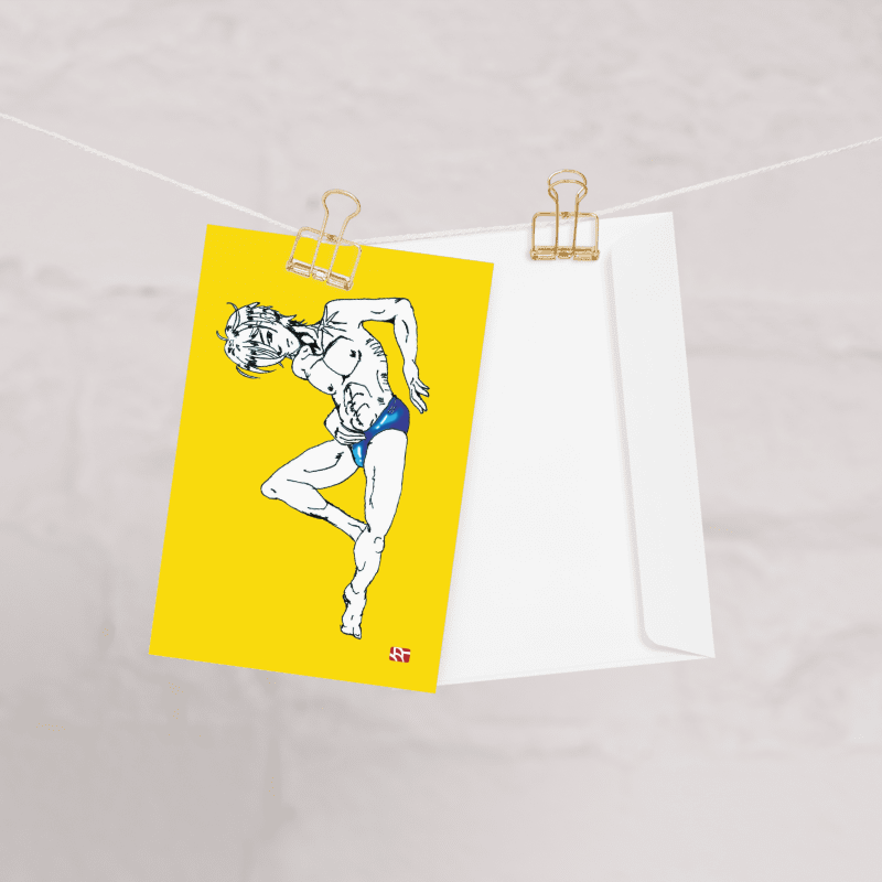LOOP7 Inspired Sexy Arnold Greeting Card (Blank Inside)
