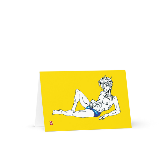 LOOP7 Inspired Sexy Arnold Greeting Card (Blank Inside)